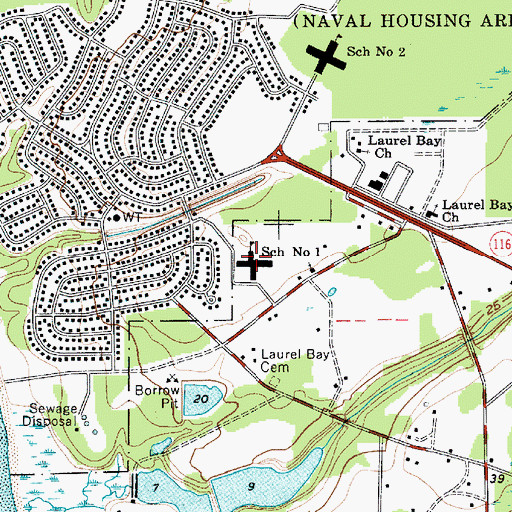 Topographic Map of School Number 1, SC