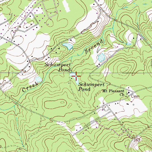 Topographic Map of Schumpert Pond, SC