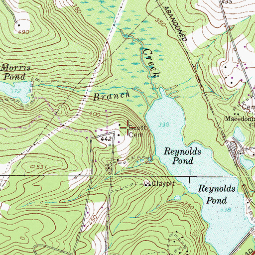 Topographic Map of Scott Cemetery, SC