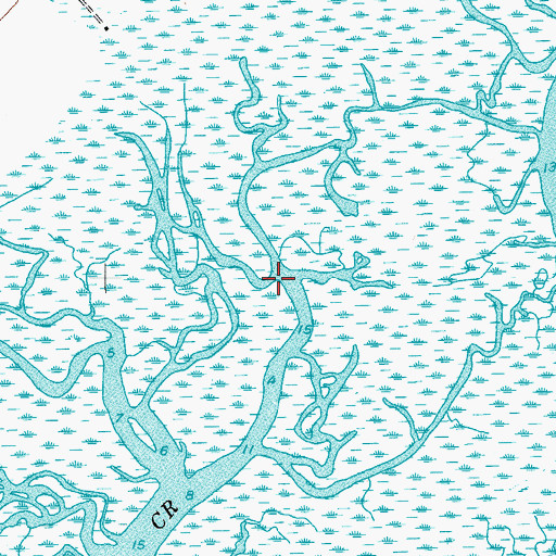 Topographic Map of Scott Creek, SC
