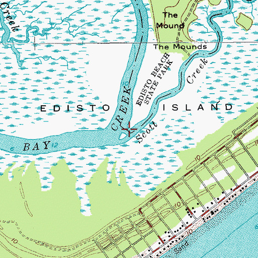 Topographic Map of Scott Creek, SC