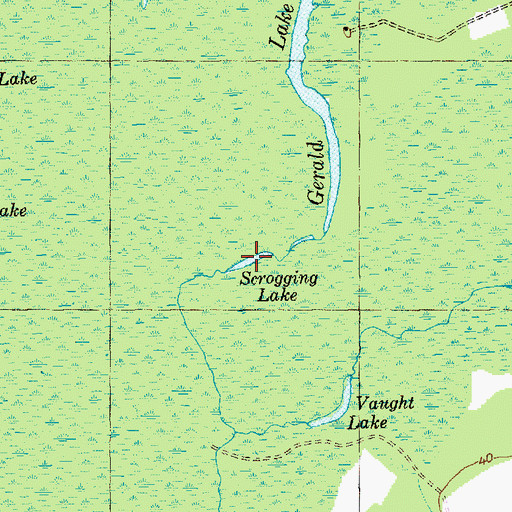 Topographic Map of Scrogging Lake, SC