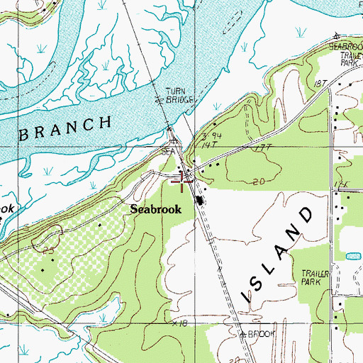Topographic Map of Seabrook, SC
