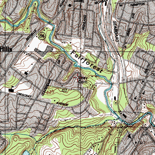 Topographic Map of Seay Cemetery, SC