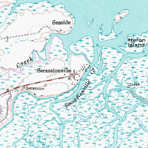 Topographic Map of Secessionville, SC