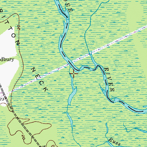 Topographic Map of Sedge Marsh, SC