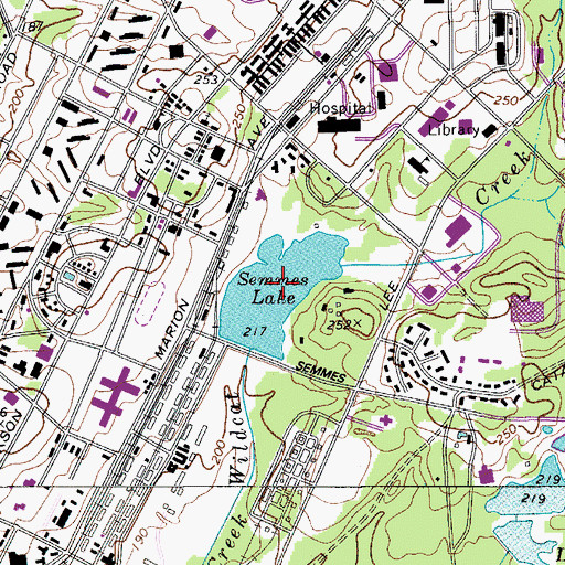 Topographic Map of Semmes Lake, SC