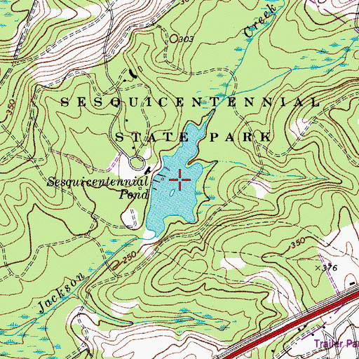 Topographic Map of Sesquicentennial Pond, SC