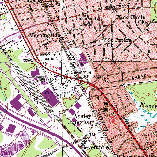 Topographic Map of Sevenmile Viaduct, SC