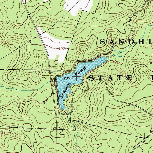 Topographic Map of Sexton Pond, SC