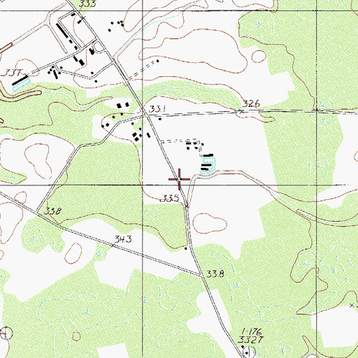 Topographic Map of Shady Grove Church, SC