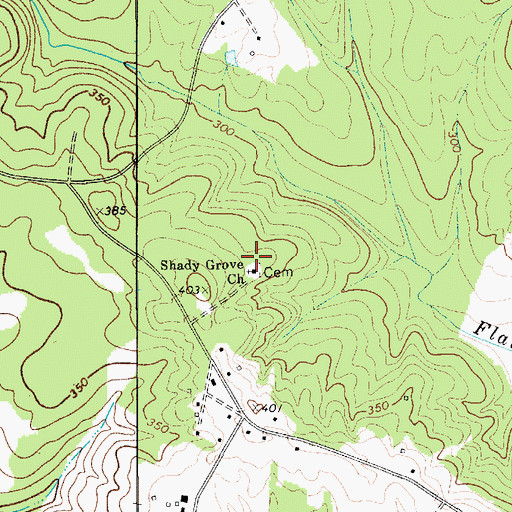 Topographic Map of Shady Grove Church, SC