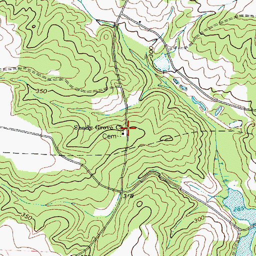 Topographic Map of Shady Grove Church, SC