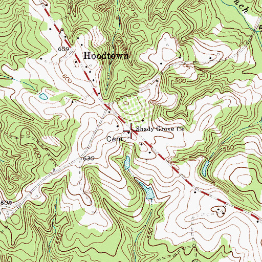 Topographic Map of Shady Grove Church, SC