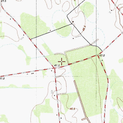 Topographic Map of Shady Grove School, SC