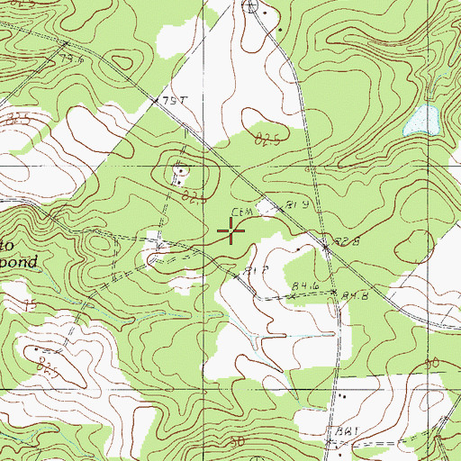 Topographic Map of Shady Grove School, SC