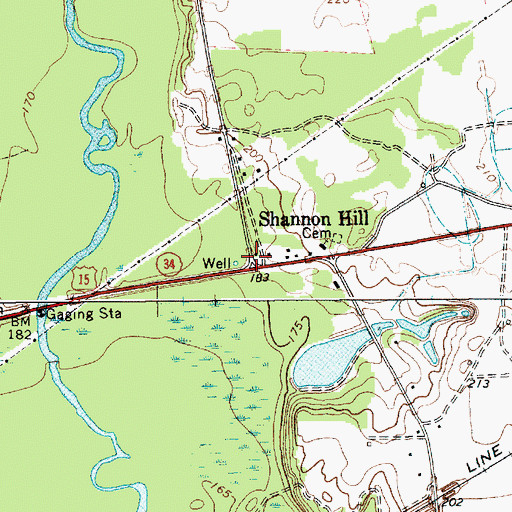 Topographic Map of Shannon Hill, SC