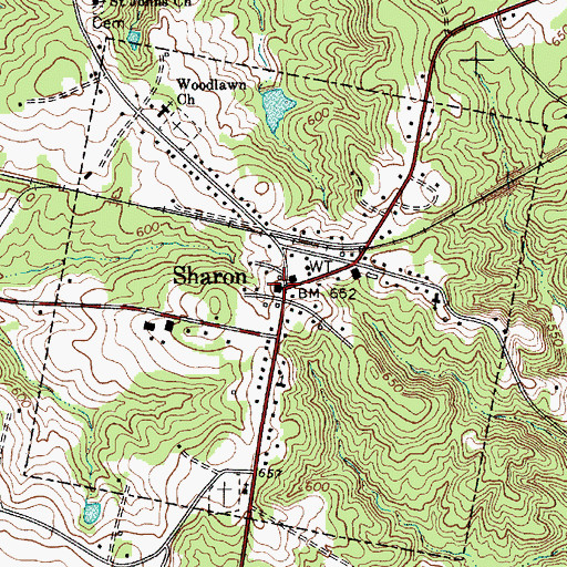 Topographic Map of Sharon, SC