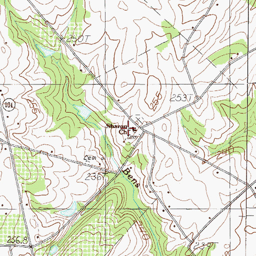 Topographic Map of Sharon Church, SC