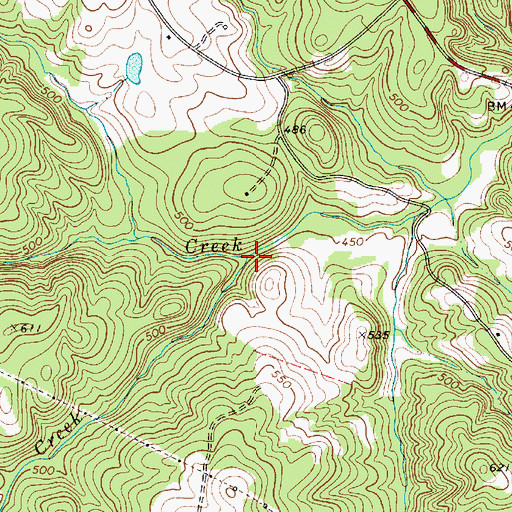 Topographic Map of Sharps Creek, SC