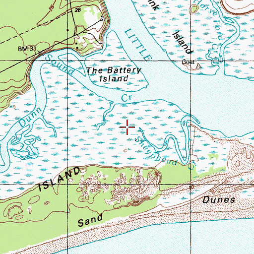 Topographic Map of Sheephead Creek, SC