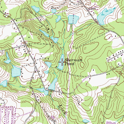 Topographic Map of Sherman Pond, SC