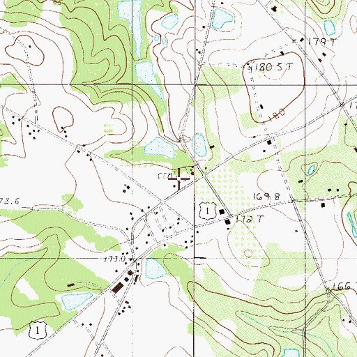 Topographic Map of Shiloh Church, SC