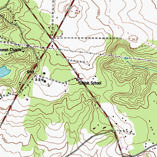 Topographic Map of Shiloh School, SC