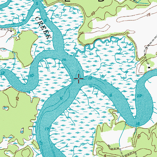 Topographic Map of Shingle Creek, SC