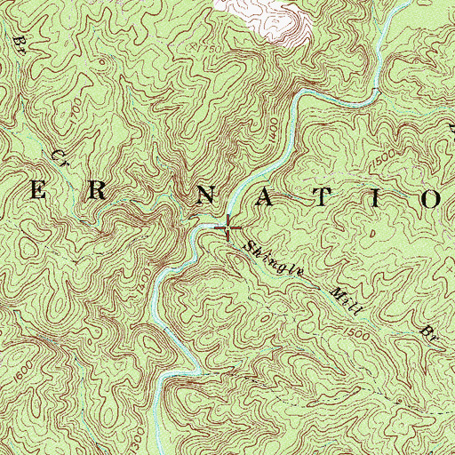 Topographic Map of Shingle Mill Branch, SC