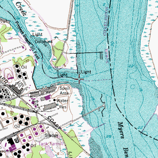 Topographic Map of Shipyard Creek, SC