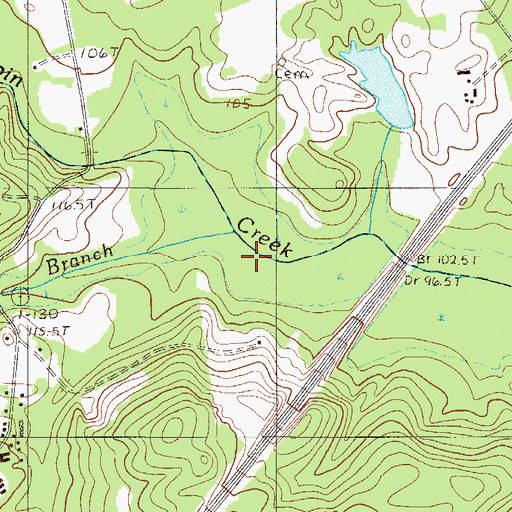 Topographic Map of Shirley Branch, SC