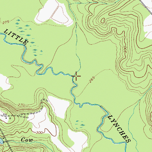 Topographic Map of Shirley Creek, SC