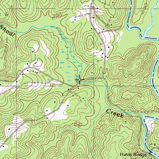 Topographic Map of Shoal Creek, SC