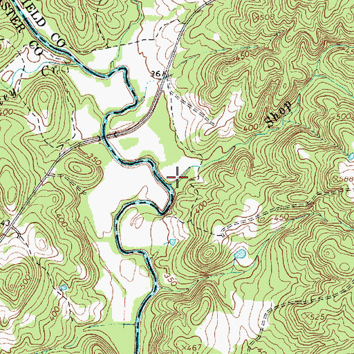 Topographic Map of Shop Branch, SC