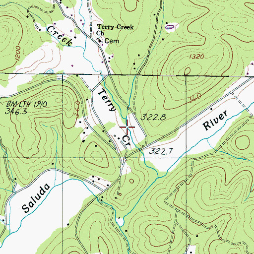 Topographic Map of Short Branch, SC
