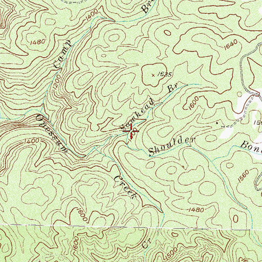 Topographic Map of Shoulder Bone Branch, SC