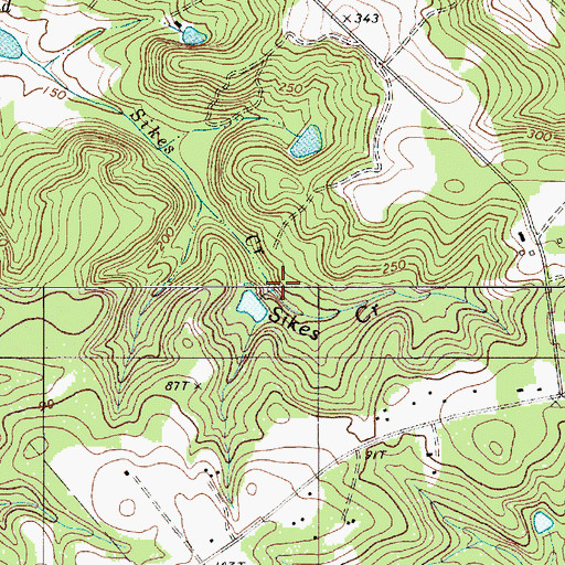 Topographic Map of Sikes Creek, SC