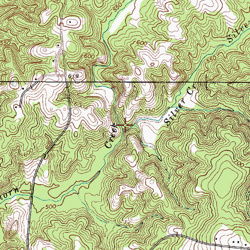 Topographic Map of Silver Creek, SC