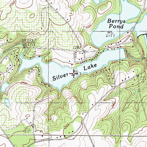 Topographic Map of Silver Lake, SC