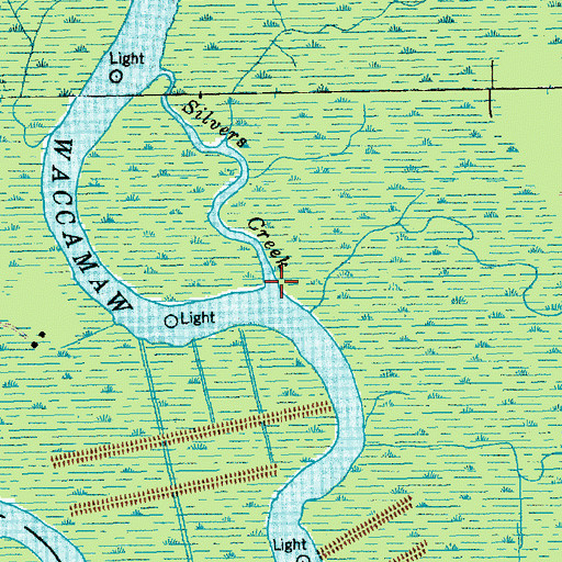 Topographic Map of Silvers Creek, SC