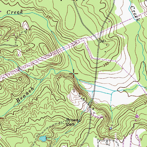 Topographic Map of Simmons Creek, SC