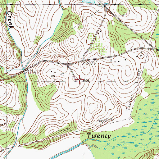 Topographic Map of Simpson Cemetery, SC