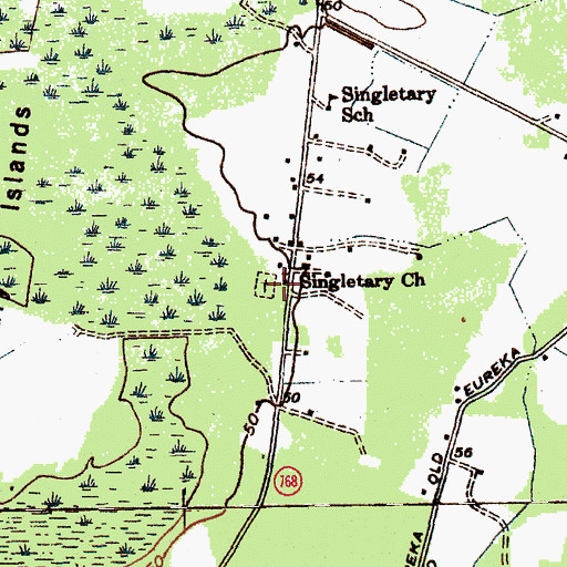 Topographic Map of Greater Singletry African Methodist Episcopal Church, SC
