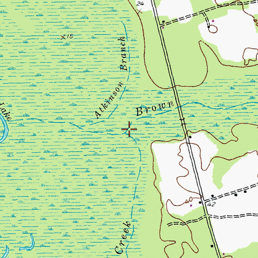 Topographic Map of Singleton Creek, SC