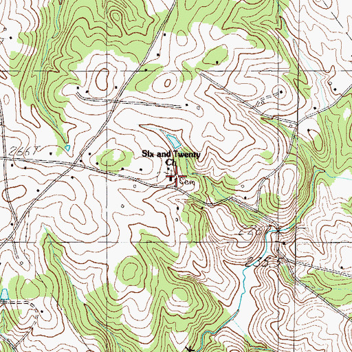 Topographic Map of Six and Twenty Church, SC