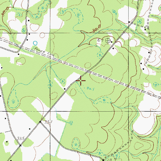 Topographic Map of Skull Branch School, SC