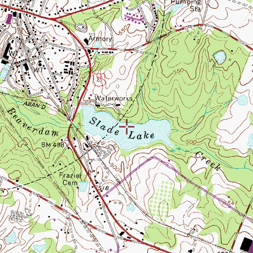 Topographic Map of Slade Lake, SC