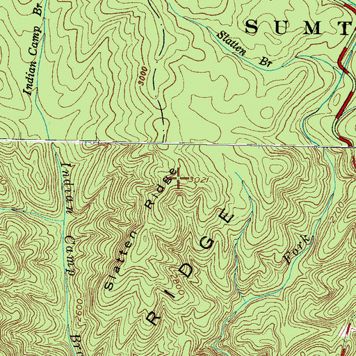 Topographic Map of Slatten Ridge, SC