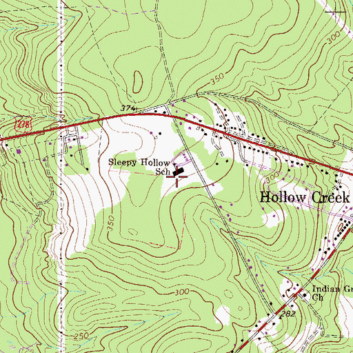 Topographic Map of Sleepy Hollow School, SC